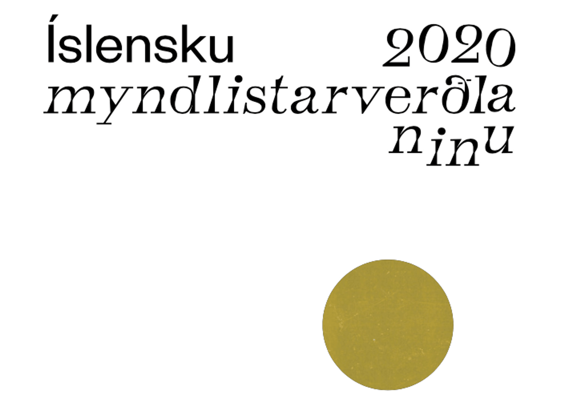 Íslensku myndlistarverðlaunin 2020