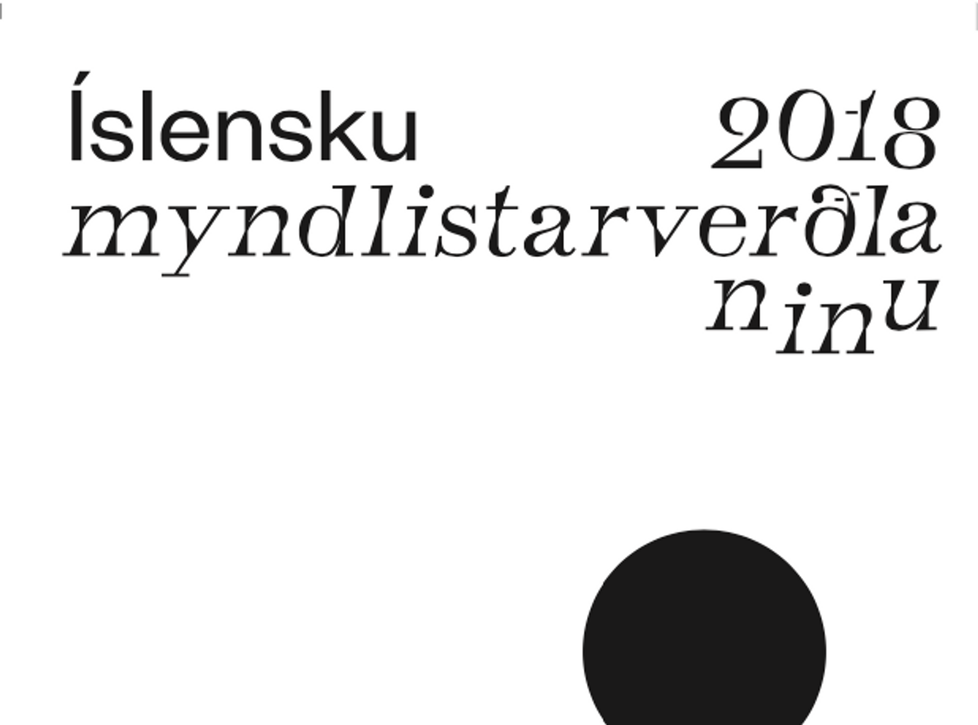 Íslensku myndlistarverðlaunin 2018